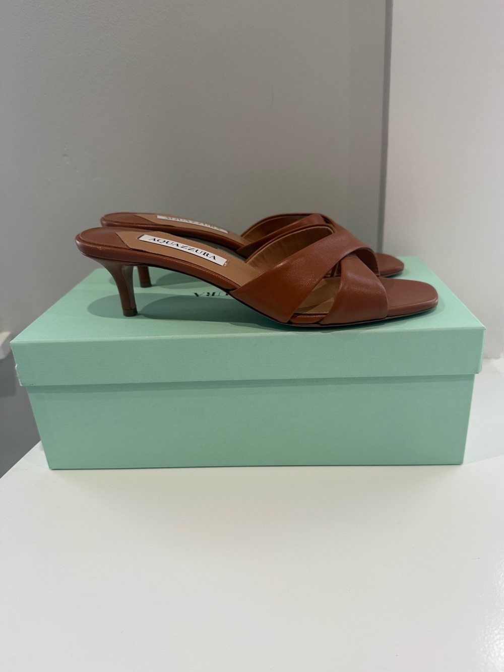 Aquazzura leather mules, 38